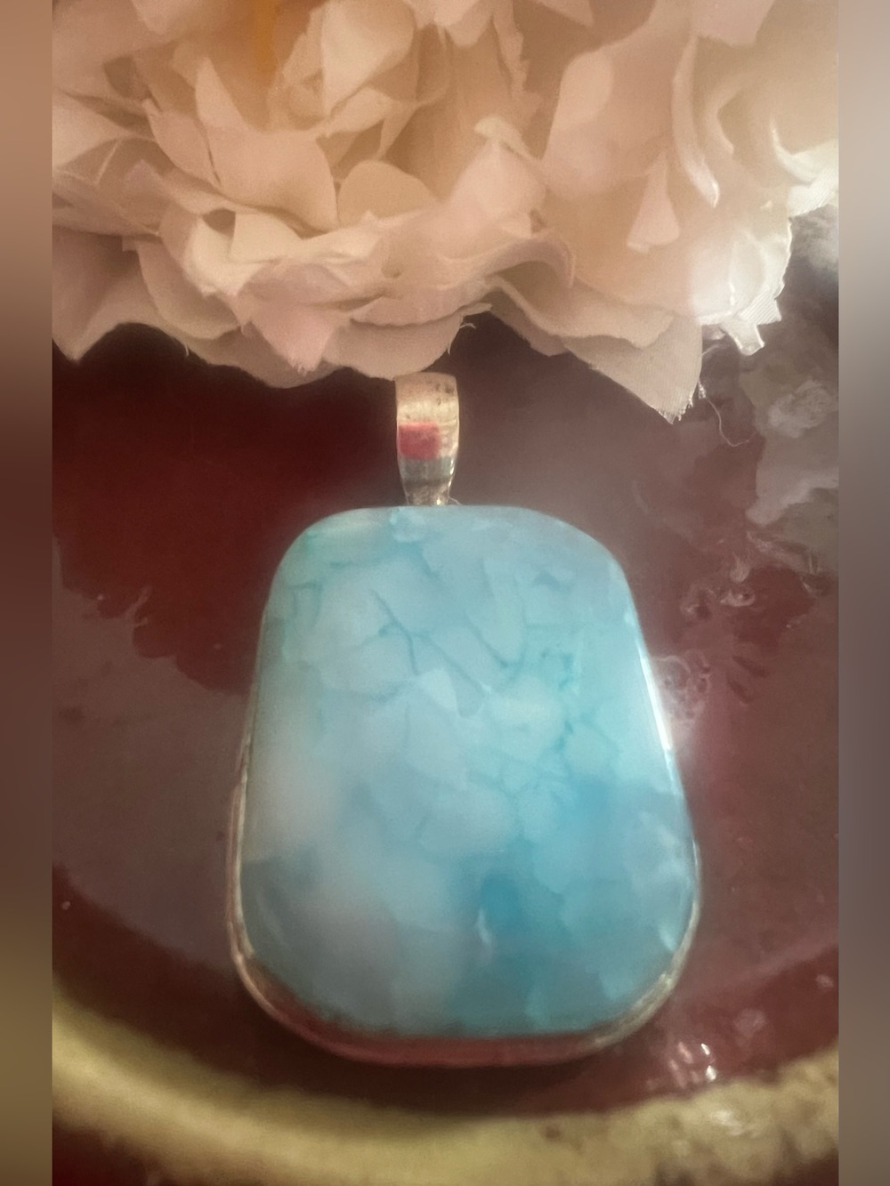 Larimar Gemstone Set in Sterling Silver